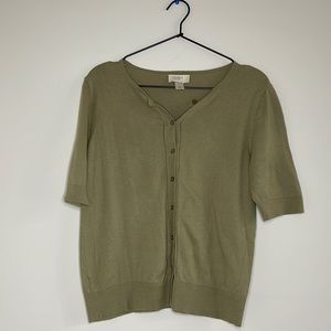 Loft outlet green cardigan SIZE M